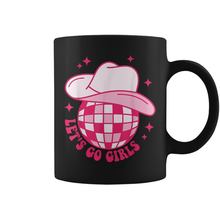 Cowboy Hat Disco Ball Lets Go Girls Western Cowgirls  Coffee Mug