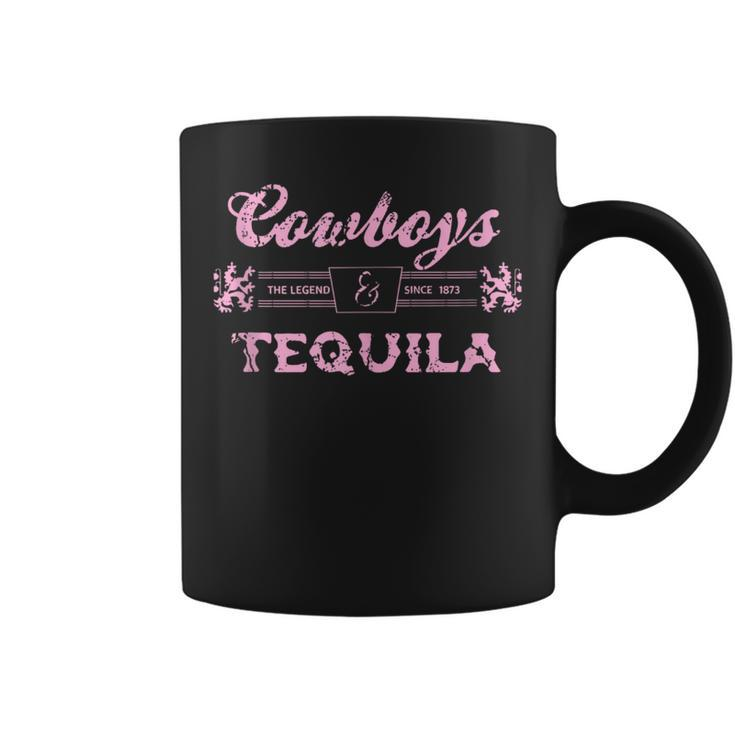 Cowboys And Tequila Western Funny Tequila Drinking Drinking Funny Designs Funny Gifts Coffee Mug