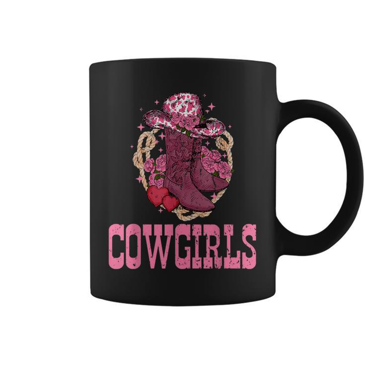 Cowgirls Pink Cowboy Hat Boots Western Cowgirls Rodeo  Rodeo Funny Gifts Coffee Mug
