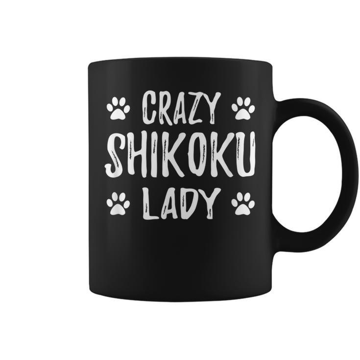 Crazy Shikoku Lady Dog Mom Idea Coffee Mug