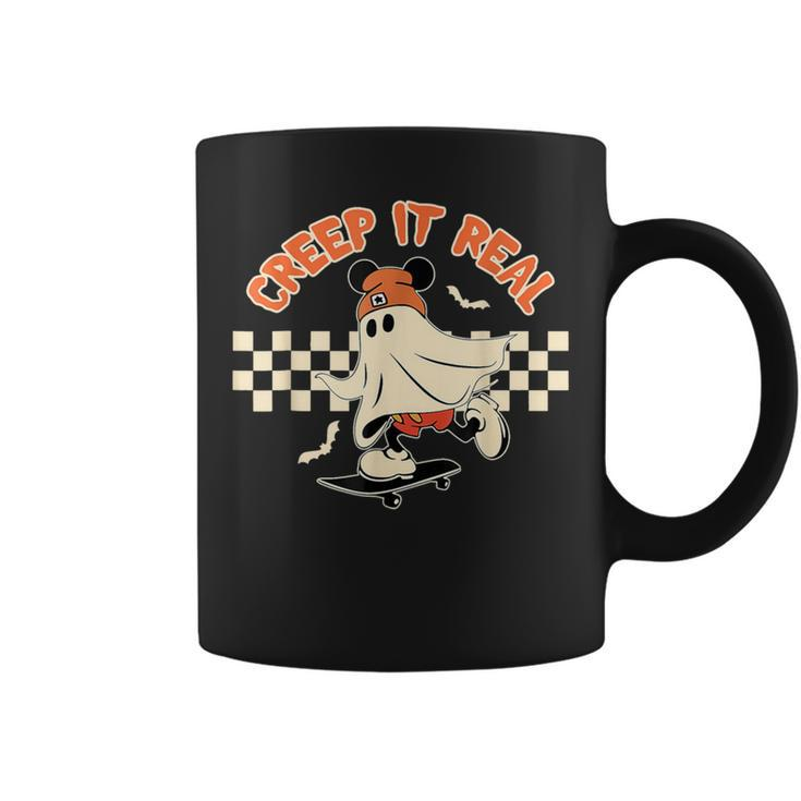 Creep It Real Halloween Spooky Ghost Mouse Coffee Mug