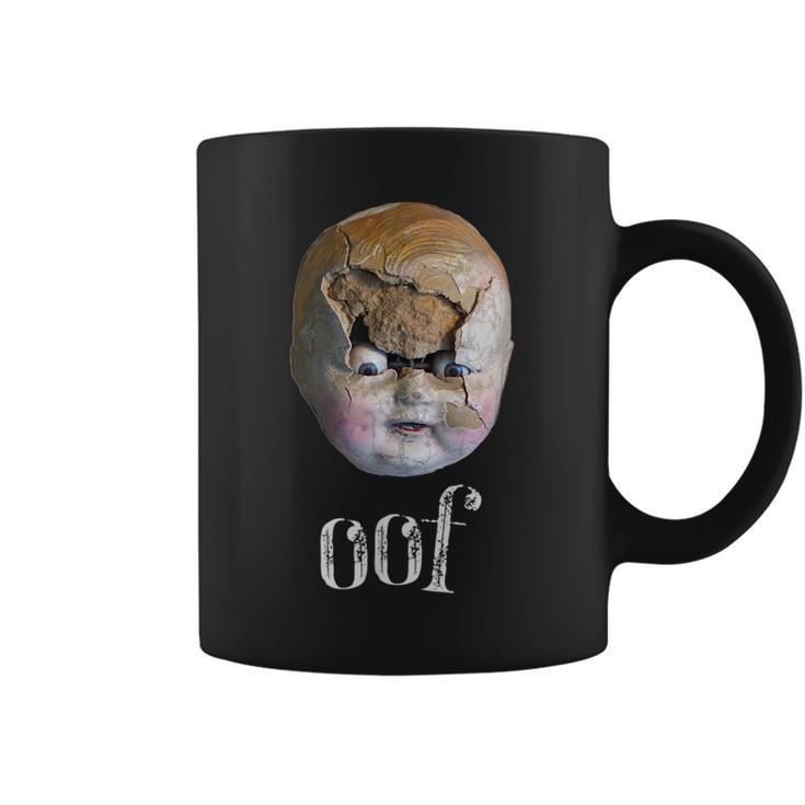 Creepy Doll Head Oof T  Funny Scary Bizarre  Coffee Mug