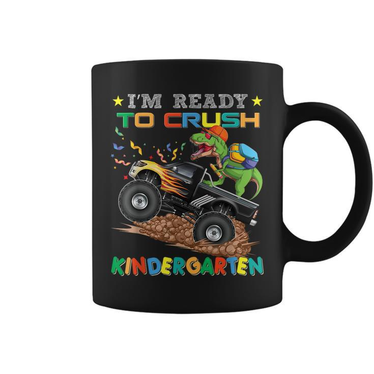 Crush Kindergarten Dinosaur Monster Truck Back To School Boy Coffee Mug