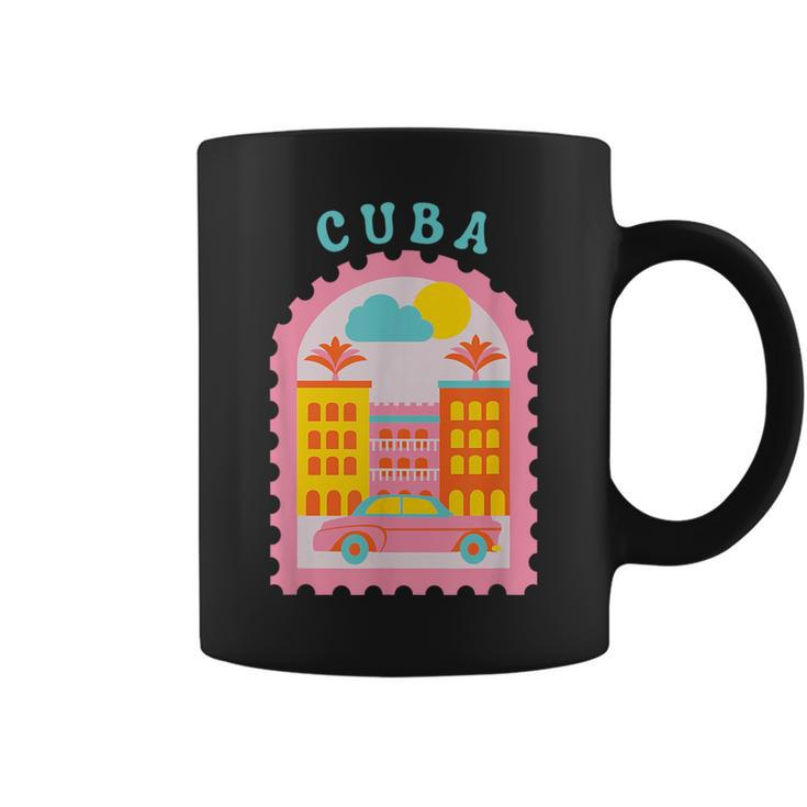 Cuba Travel Retro Banner Cuban Coffee Front & Back Coffee Mug