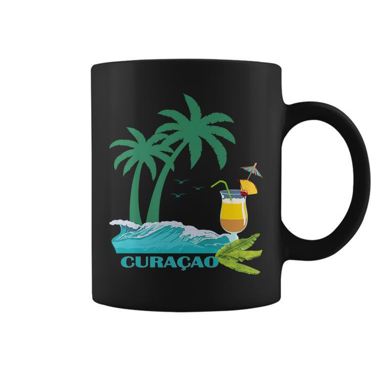 Curacao Palms Cocktail Caribbean Beach Island Souvenir Gift Curacao Funny Gifts Coffee Mug