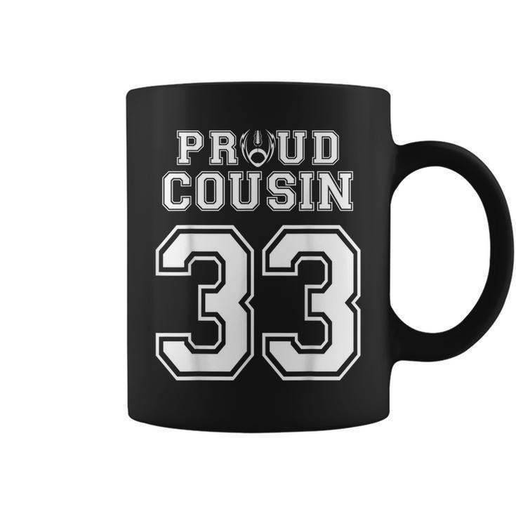 Custom Proud Football Cousin Number 33 Personalized Coffee Mug