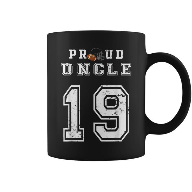 Custom Proud Football Uncle Number 19 Personalized For Men  Coffee Mug
