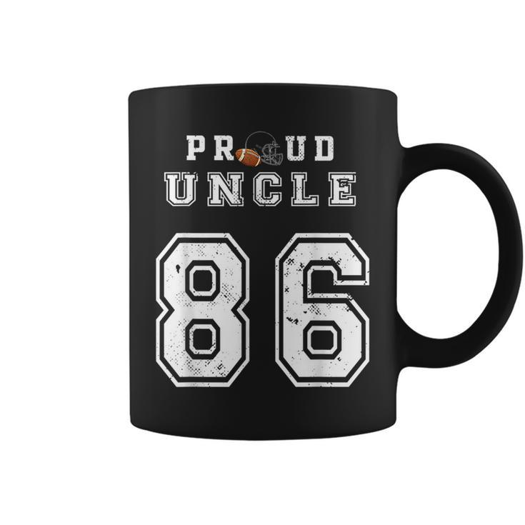 Custom Proud Football Uncle Number 86 Personalized For Men  Coffee Mug