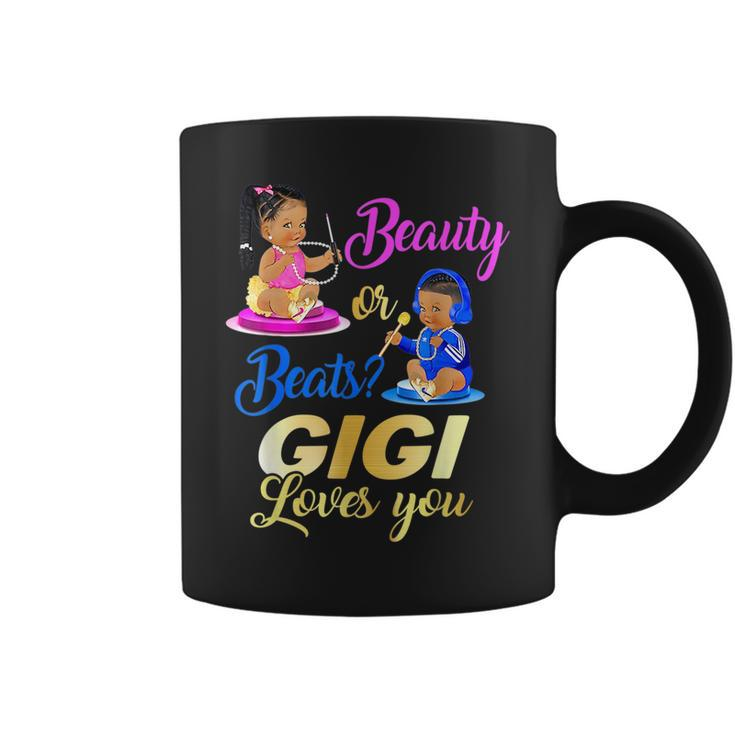 Cute Beauty Or Beat Gigi Loves You - Gender Reveal Party  Coffee Mug