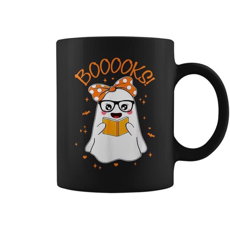 Cute Booooks Ghost Halloween Teacher Book Library Coffee Mug