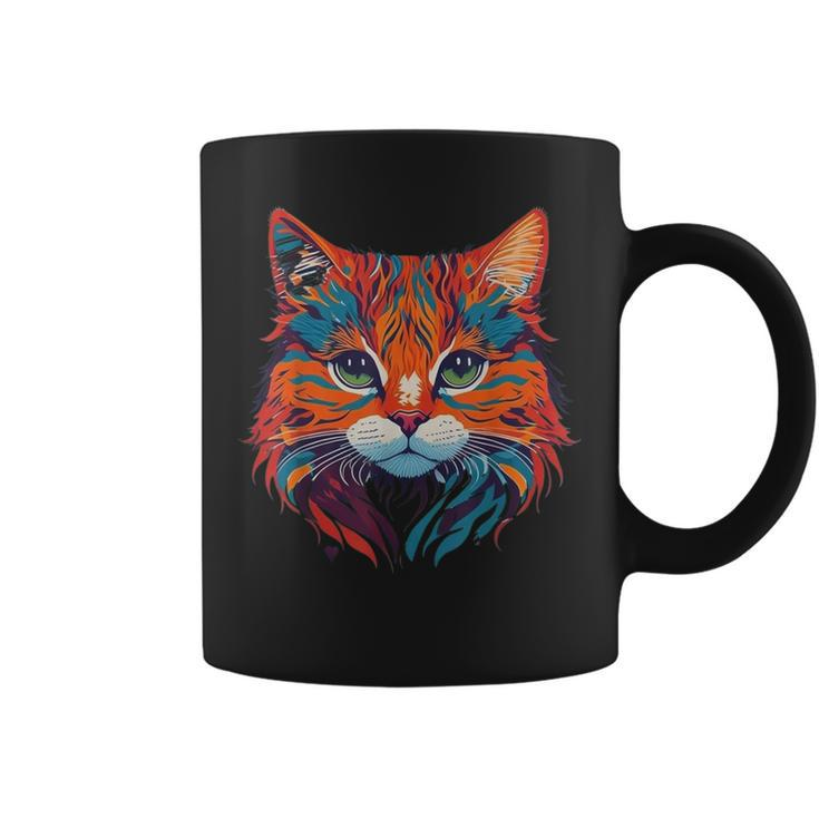 Cute Cat Graphic Colorful Cats Coffee Mug