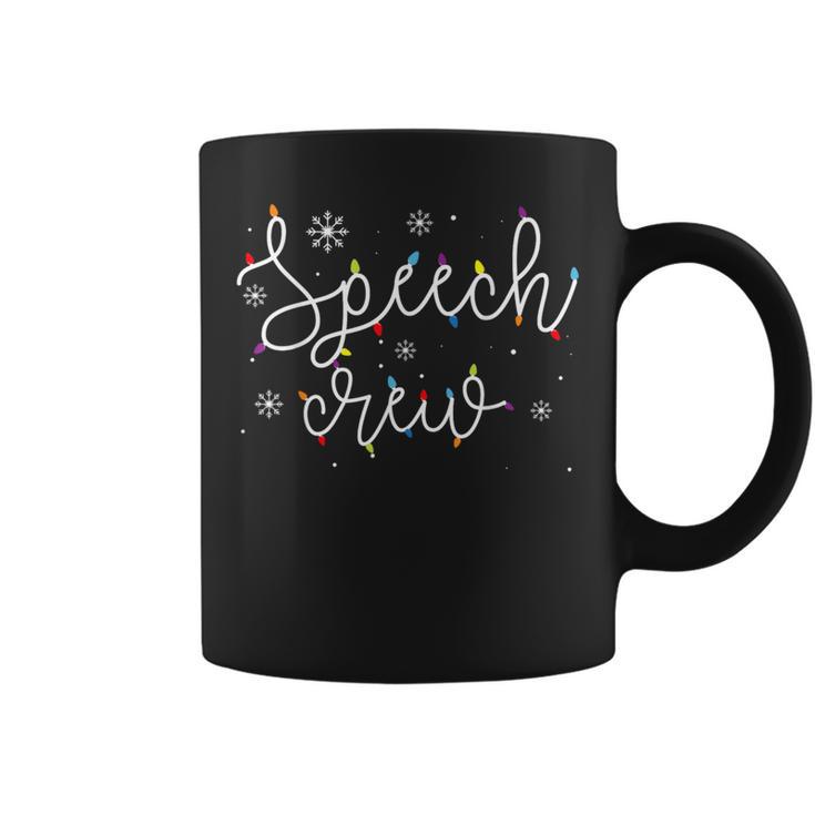 Cute Christmas Speech Crew Teacher X-Mas Light Festive Slp Coffee Mug