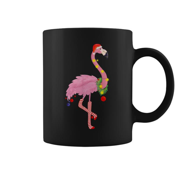 Cute And Fun Tropical Flamingo Christmas Coffee Mug