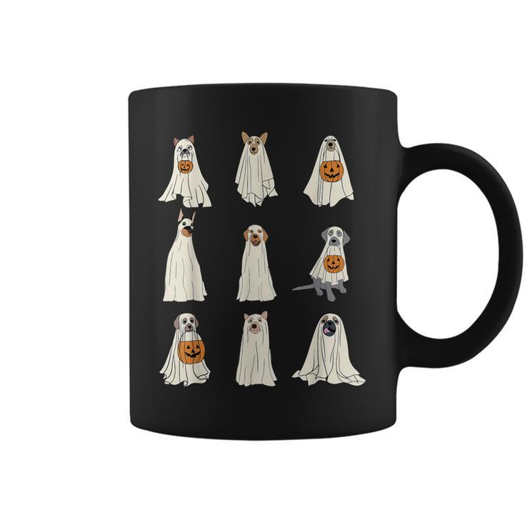 Cute Ghost Dogs Dog Halloween Outfit Costumes Coffee Mug