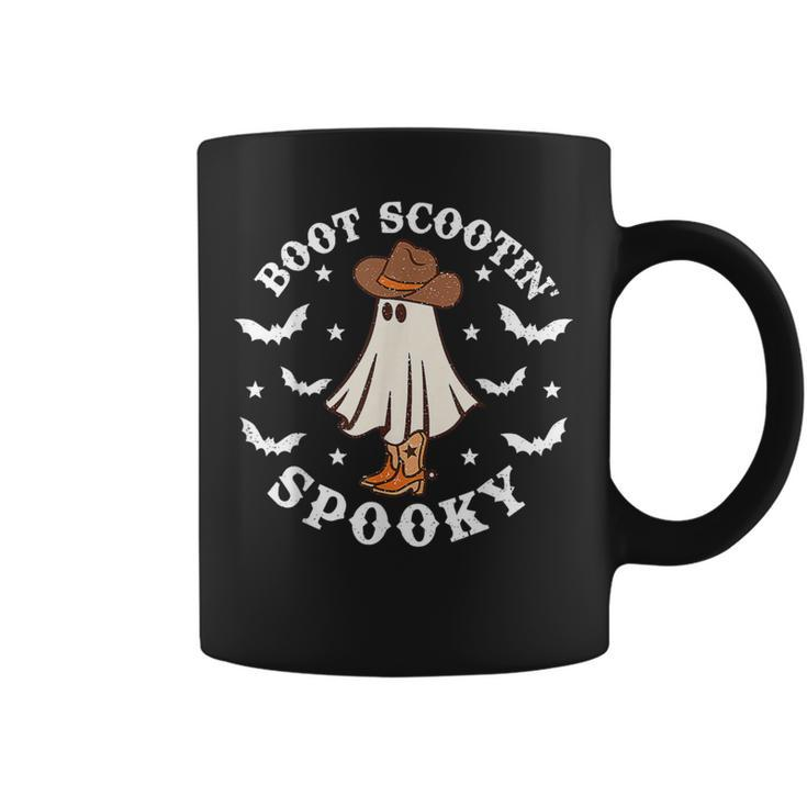 Cute Ghost Halloween Western Boot Scootin Spooky Coffee Mug