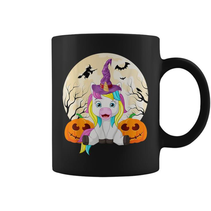 Cute Halloween Girls Witchy Unicorn Hallowee Coffee Mug