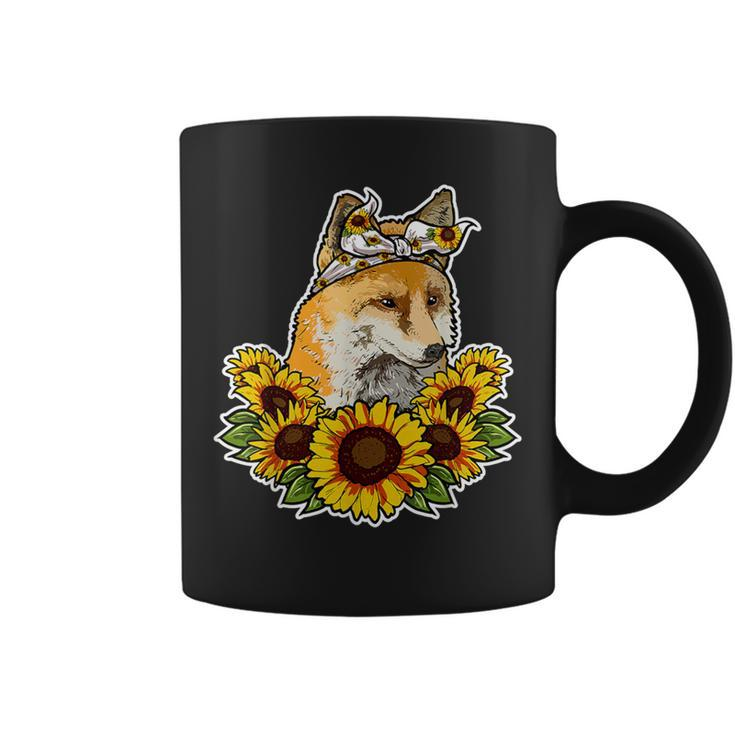 Cute Love Fox Sunflower Decor Fox Coffee Mug