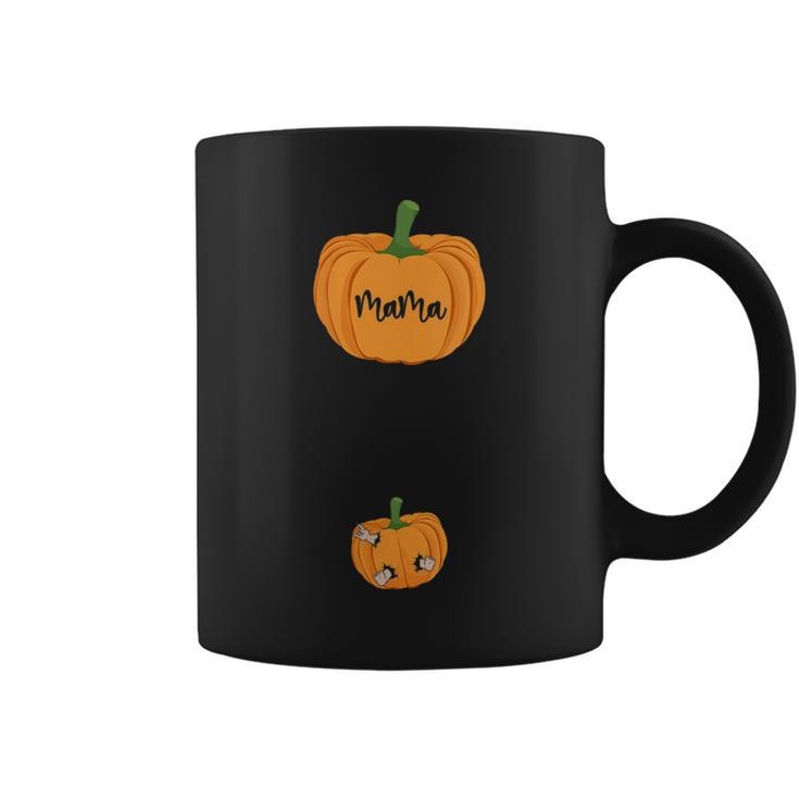 Cute Mama Pumpkin Baby Pumpkin Thanksgiving Pregnancy Outfit  Coffee Mug
