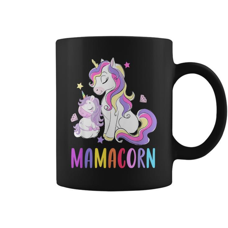 Cute Mamacorn Unicorn 2021 Rainbow Colors Coffee Mug