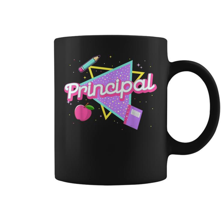 Cute Principal Retro 80'S 90'S Style Principal Coffee Mug