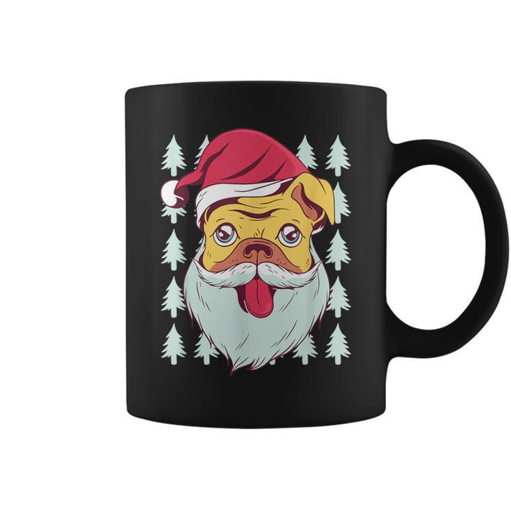 Cute Pug Santa Dog Ugly Christmas Sweater Meme Coffee Mug