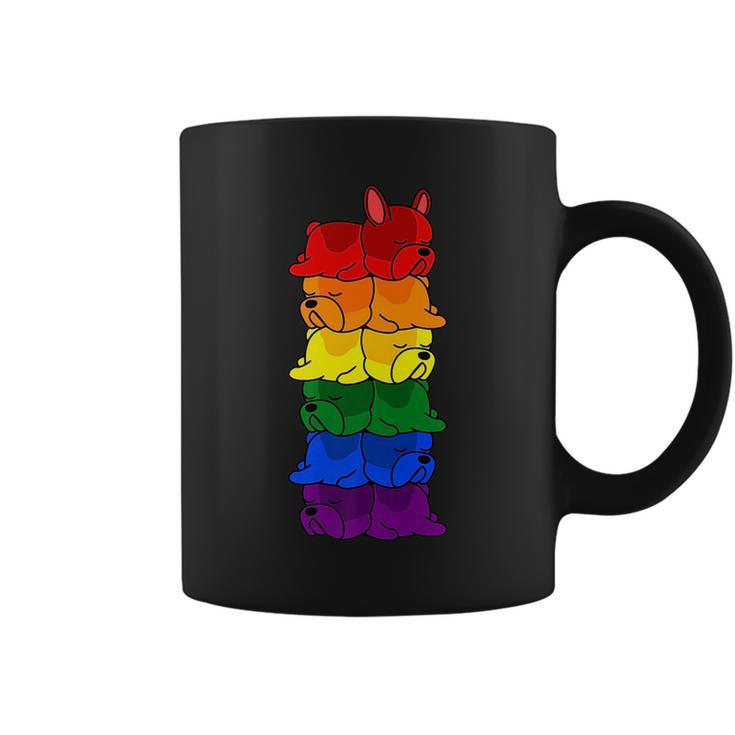 Cute Rainbow French Bulldog Gay Pride Lgbt Puppy Lover   Coffee Mug