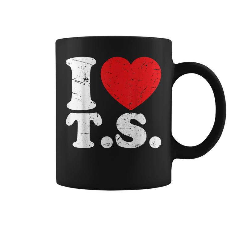 Cute Red Heart I Love TS Coffee Mug