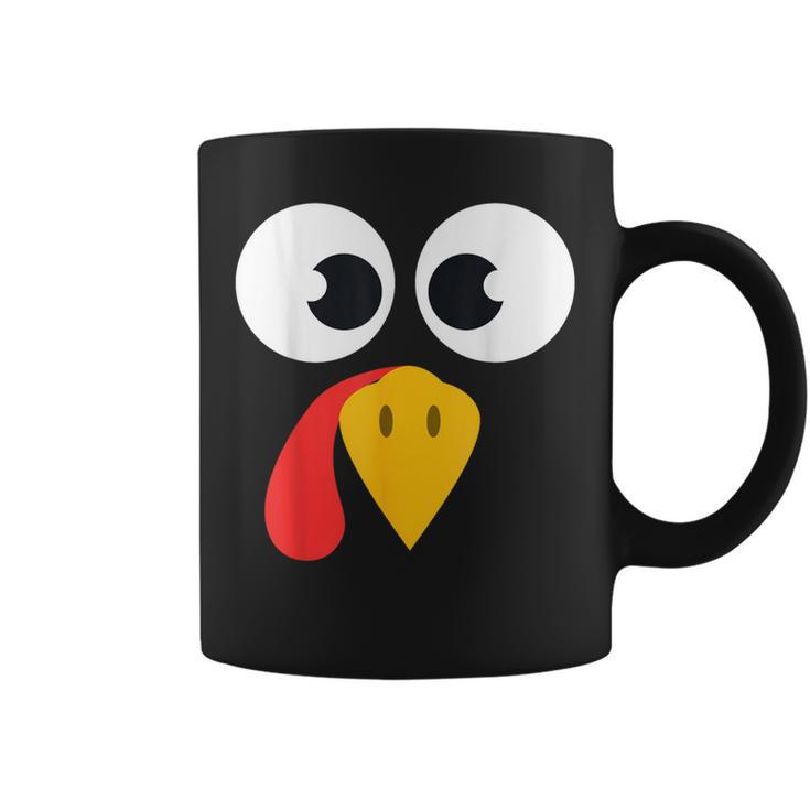 Cute Turkey Face Matching Family Costume Thanksgiving Day Coffee Mug