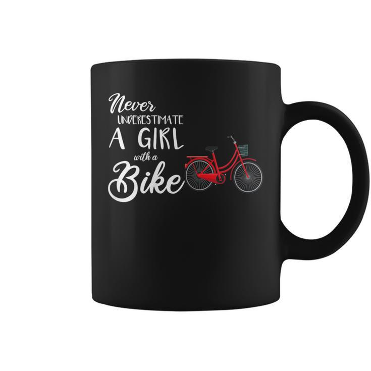 Cycling Girl Never Underestimate A Girl With A Bike Coffee Mug