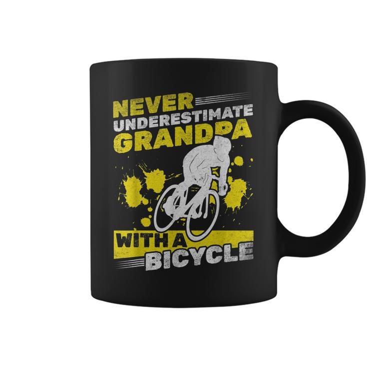 Cycling Grandpa Never Underestimate Grandpa With A Bicycle Gift For Mens Coffee Mug