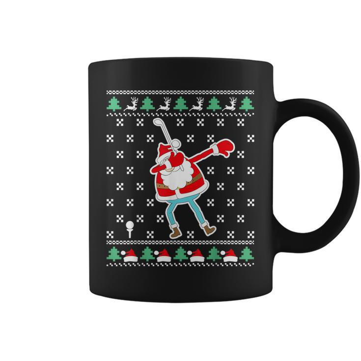 Dabbing Santa Golf Ugly Christmas Sweater Coffee Mug