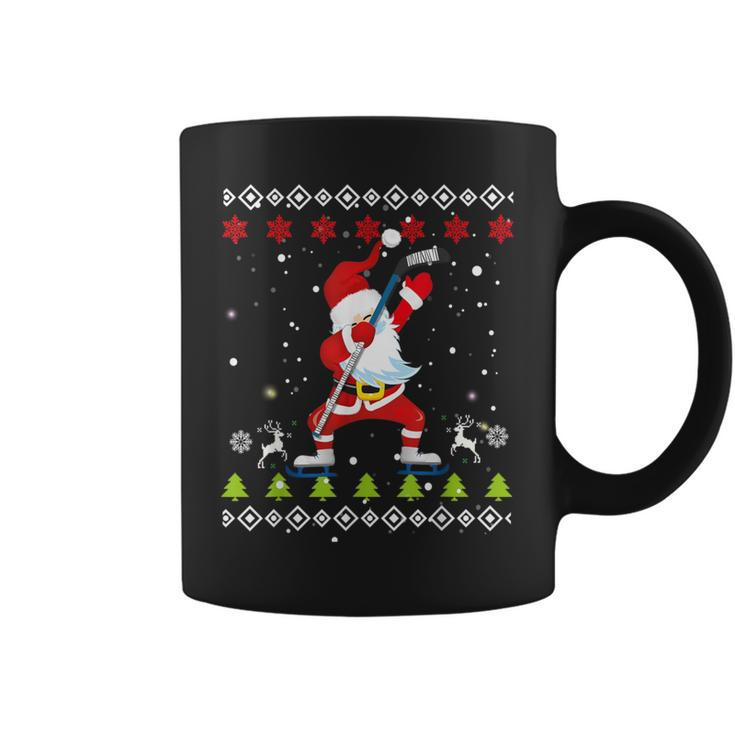 Dabbing Santa Hockey Ugly Christmas Sweater Xmas Coffee Mug