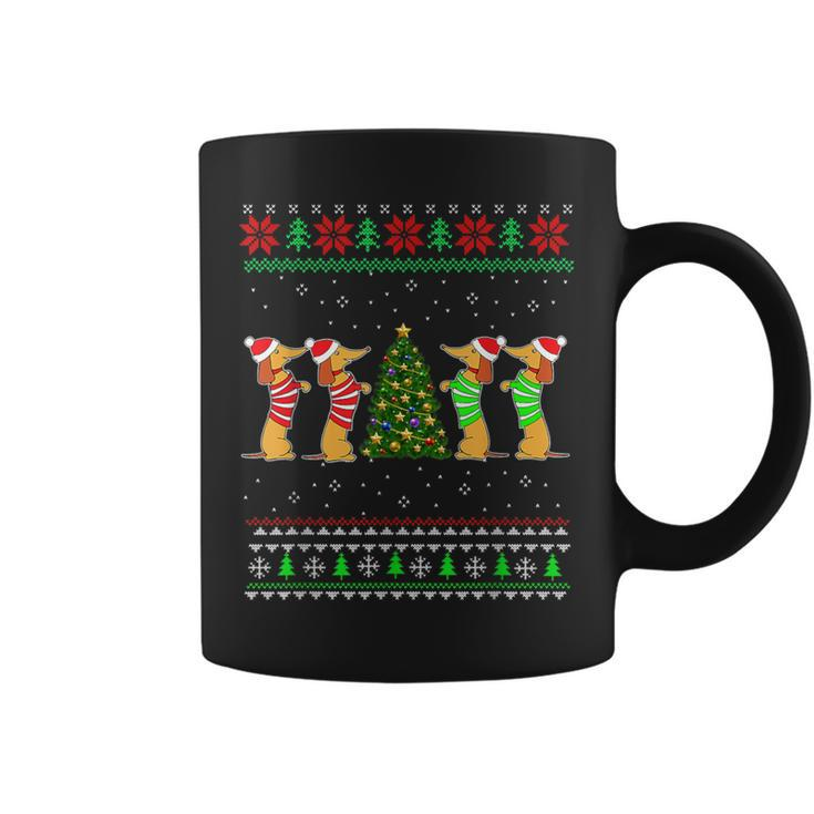 Dachshund Dog Christmas Ugly Sweater Dachshund Xmas Coffee Mug