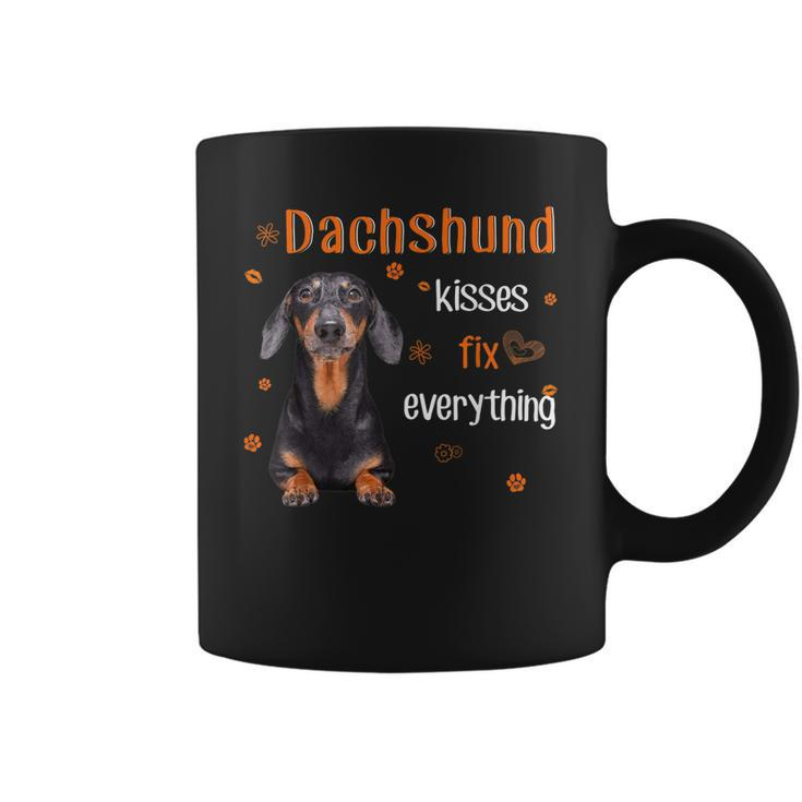 Dachshund Kisses Fix Everything Awesome  Coffee Mug