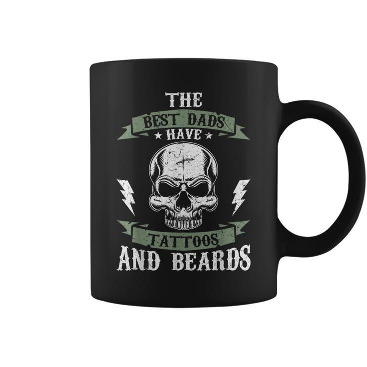 Dad Father Fathers Day Best Dads Have Tattoos And Beards  Coffee Mug