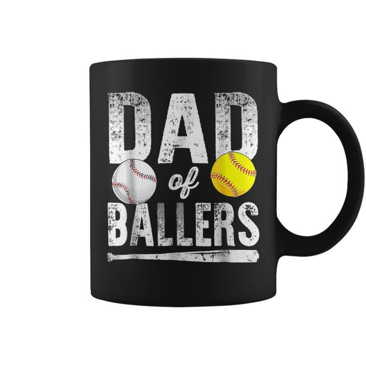 Dad Of Ballers Baseball Softball Fathers Day Dad Gift Funny  Coffee Mug