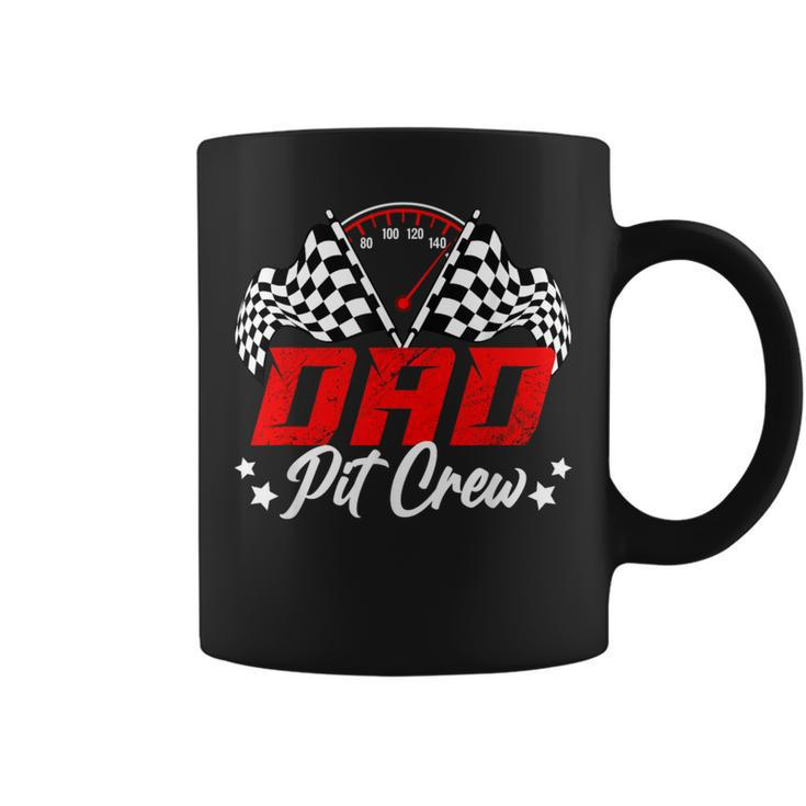 Dad Pit Crew Birthday Party Race Car Lover Racing Family Coffee Mug