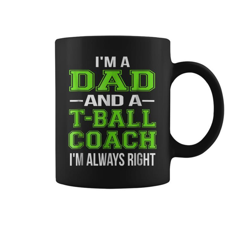 Dad Tball Coach  Funny Ball Coach Gift  Coffee Mug