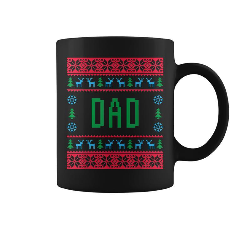 Dad Ugly Christmas Sweater Pjs Matching Family Pajamas Coffee Mug