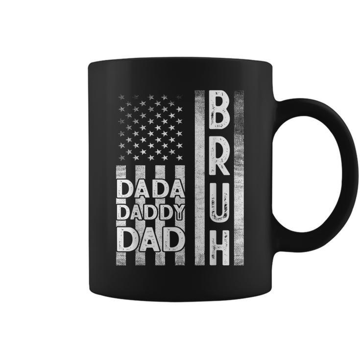 Dada Daddy Dad Bruh  American Flag Fathers Day 2022 Coffee Mug