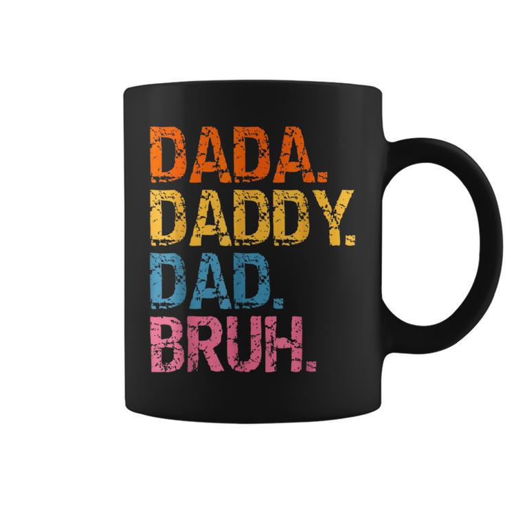 Dada Daddy Dad Bruh Fathers Day 2023 Retro Vintage Funny  Coffee Mug