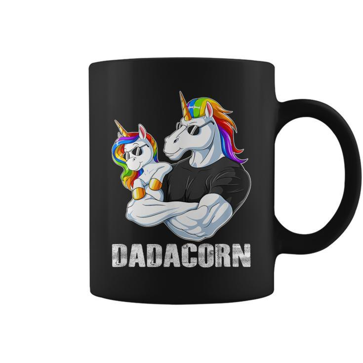 Dadacorn Unicorn Dad And Baby Christmas Papa Coffee Mug