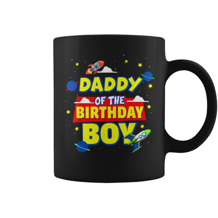 Daddy Of The Birthday Astronaut Boy Outer Space Theme Party  Coffee Mug
