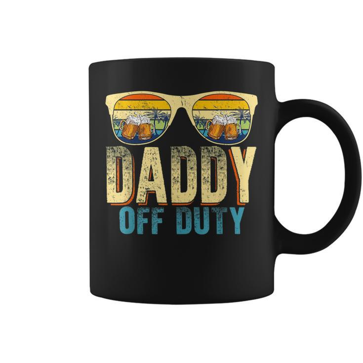 Daddy Off Duty Sunglasses Beer Sunset Dad Bod Summer Beach  Beer Funny Gifts Coffee Mug