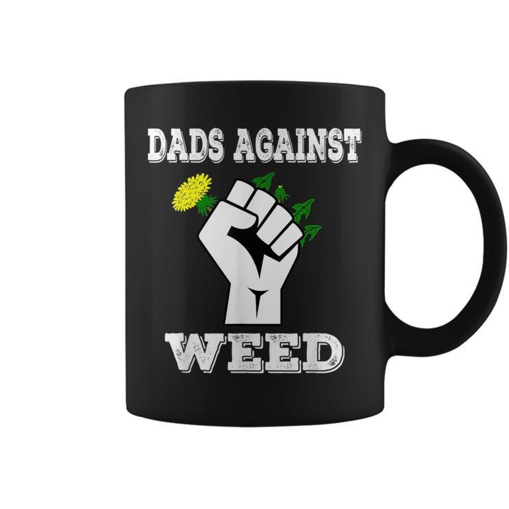 Dads Against Weed Funny Gardening Lawn Mowing Fathers Pun  Coffee Mug