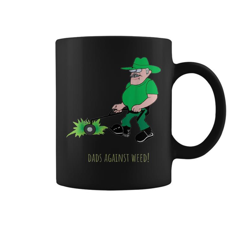 Dads Against Weed Lawn Mowing Lawn Enforcement Officer Gift For Mens Coffee Mug