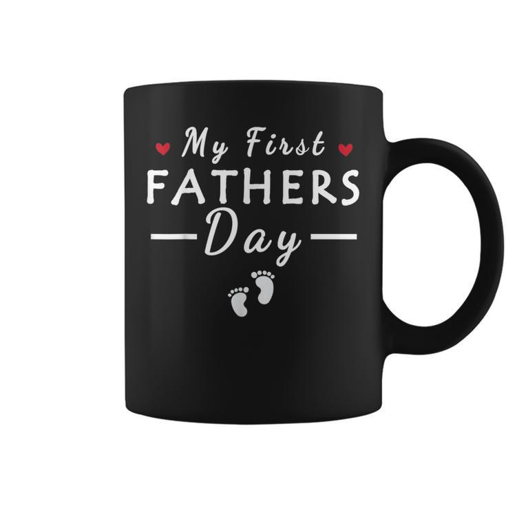 Dads Fathers Day My First Fathers Day New Dad  Coffee Mug