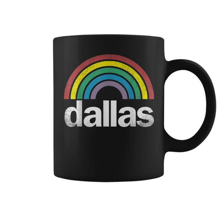 Dallas Rainbow 70S 80S Style Retro Gay Pride Men Women  Coffee Mug