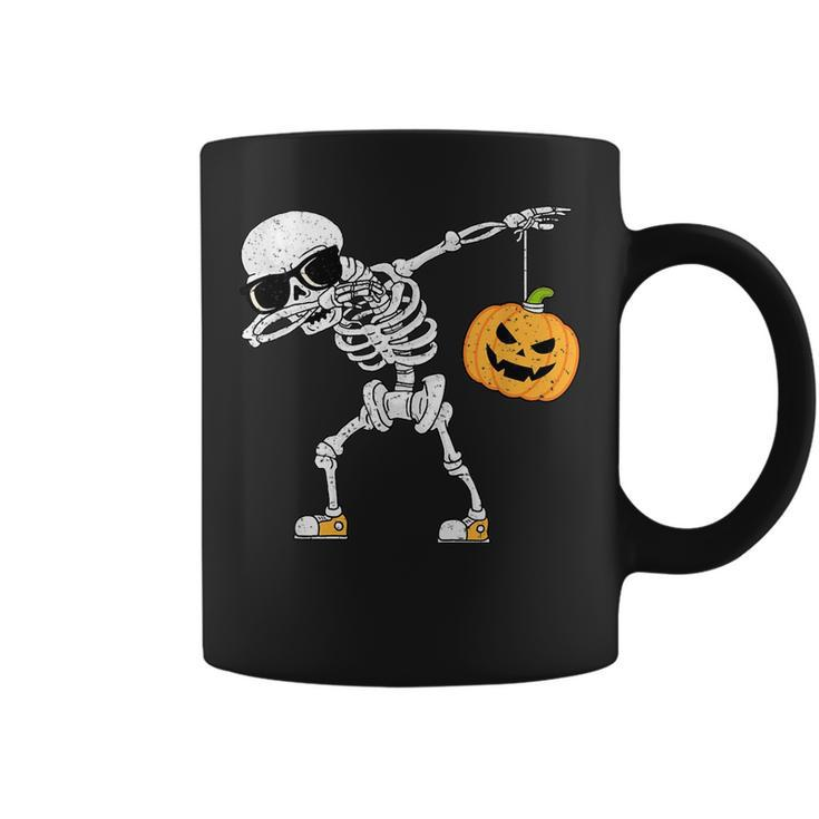 Dancing Skeleton Halloween Pumpkin Dab Dabbing Vintage Pumpkin Funny Gifts Coffee Mug