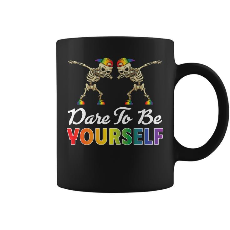 Dare To Be Yourself Cute Lgbt Gay Pride   Coffee Mug